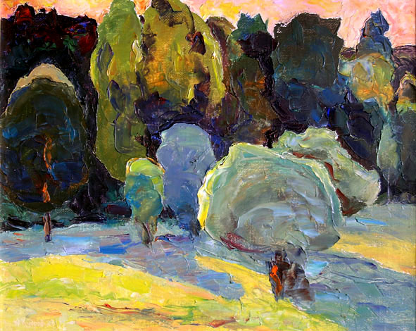  �������� ����. Evening Shadows. (43x34cm, oil, 1998)