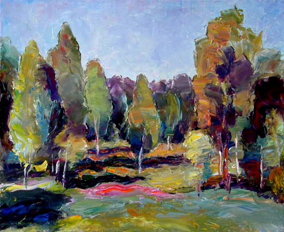 �������. / A Little Glade. (35x30cm, oil, 1998)