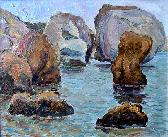 �������. ����� ����� � �����. / Karadag. The Paskha Cove In The Rain. 2004